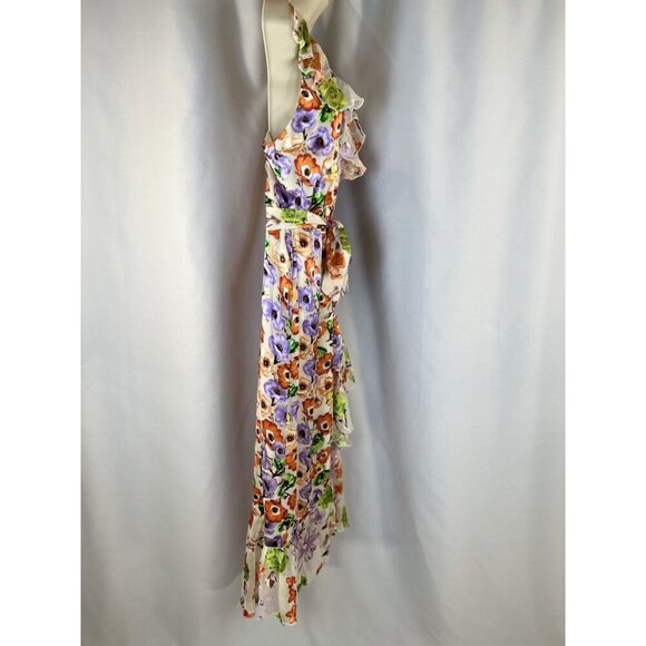 NWT Alice + Olivia Evelia Asymmetric Floral Maxi Dress $595 - Picture 10 of 14